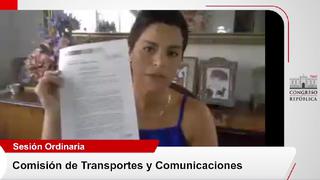 Ximena Pinto ante Comisión de Transportes: “[Aníbal Torres] me estaba empujando a actuar contra la ley”