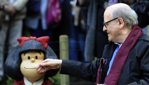 Joaquín Salvador Lavado saltó a la fama gracias a "Mafalda", las vivencias de una pequeña niña que dio la vuelta al mundo.(Foto: Miguel Riopa / AFP)