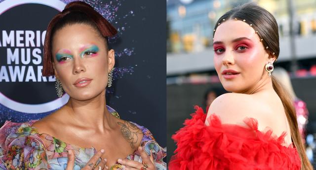 Las sombras multicolor en clave exagerada han sido la tendencia en maquillaje que causó furor en la red carpet de los American Music Awards 2019. (Fotos: AFP)