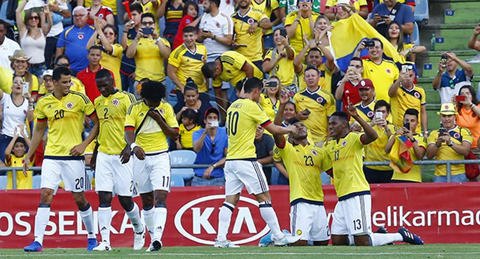 La selección de Colombia venció 4-0 a Camerún jugando en Getafe, España. (Foto: EFE)