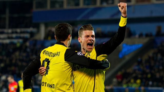 La alegría del Dortmund tras su contundente triunfo en Rusia - 1