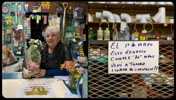 Abuelita invita este 01 de mayo a celebrar los 70 años de su tienda y se vuelve viral en redes (Foto: Twitter/@agustinakraus).