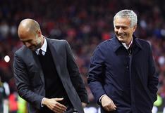 Mourinho se acercó a Guardiola tras triunfo del Manchester United ante el City