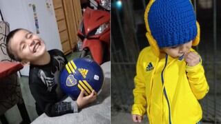 Niño hincha de Boca Juniors llora de emoción al recibir una pelota xeneize de regalo