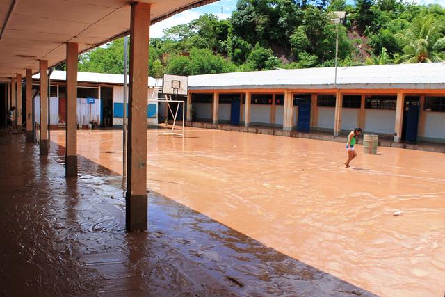 Así quedó afectada una de las viviendas de Shamboyacu. (Foto: Hugo Anteparra)