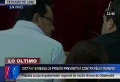 Félix Moreno: así reaccionó al enterarse que iría 18 meses a prisión