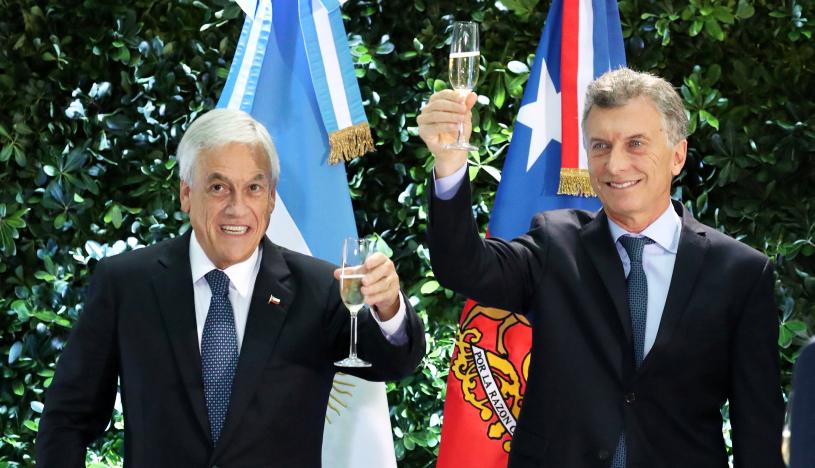 Sebastián Piñera visitó a Mauricio Macri en la Casa Rosada. (Foto: Reuters/Marcos Brindicci)