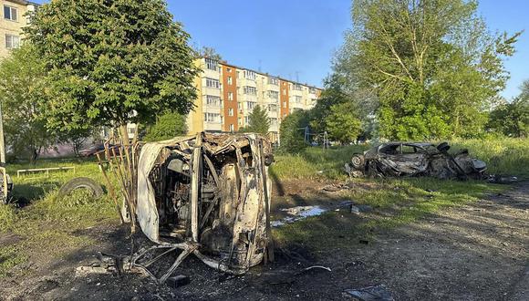 Las secuelas del bombardeo ucraniano en la ciudad fronteriza de Shebekino, región de Belgorod, Rusia, el 31 de mayo de 2023. (EFE).