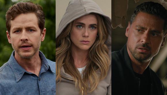 Joshua Dallas, Melissa Roxburgh y J.R. Ramirez protagonizan "Manifiesto". (Fotos: Netflix)