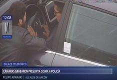 Lima: cámaras graban presunta coima a un Policía en Ancón