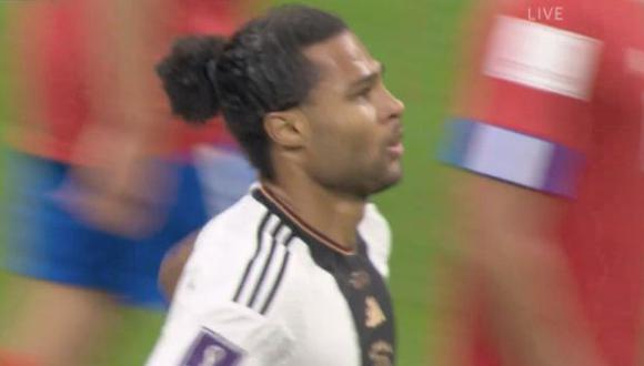 Gol de Serge Gnabry para el 1-0 de Alemania vs. Costa Rica. (Captura: DirecTV Sports)
