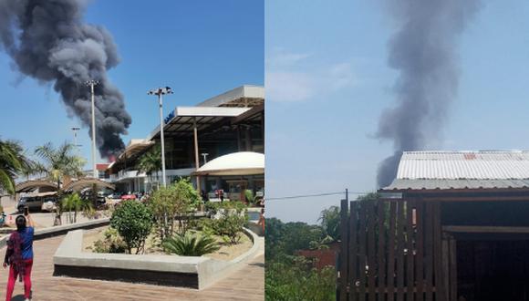 La  planta donde se habría originado el incendio corresponde a la empresa Llamagas. (Foto: La voz Ucayalina)