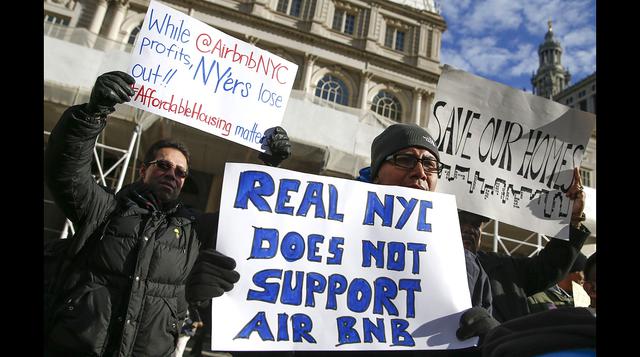 Cientos protestan en Nueva York contra AirBnb - 5