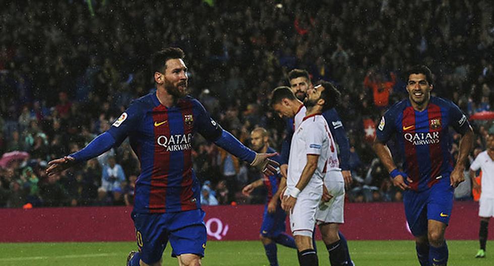 Lionel Messi anotó doblete en el triunfo del Barcelona sobre Sevilla en LaLiga Santander (Foto: EFE)