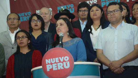 Mendoza señaló que el fujimorismo pretende adelantar los comicios electorales conociendo que distintos grupos como el suyo no podrían participar en los mismos. (Foto: Twitter / Movimiento Nuevo Perú)