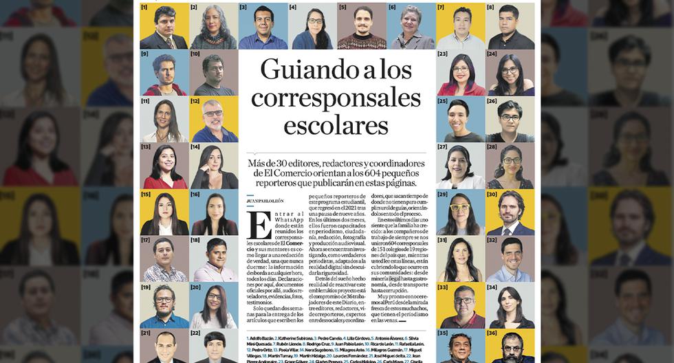 Gracias al compromiso de 36 trabajadores de este Diario, entre editores, redactores, videorreporteros, expertos en redes sociales y coordinadores se logró el Programa de Corresponsales Escolares.