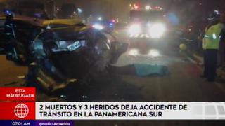 Surco: accidente vehicular en la Panamericana Sur dejó dos muertos y tres heridos | VIDEO