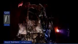 Lambayeque: dos muertos y un herido en accidente en Panamericana Norte | VIDEO