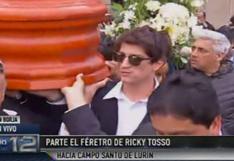 Ricky Tosso: trasladan féretro del actor a cementerio de Lurín 