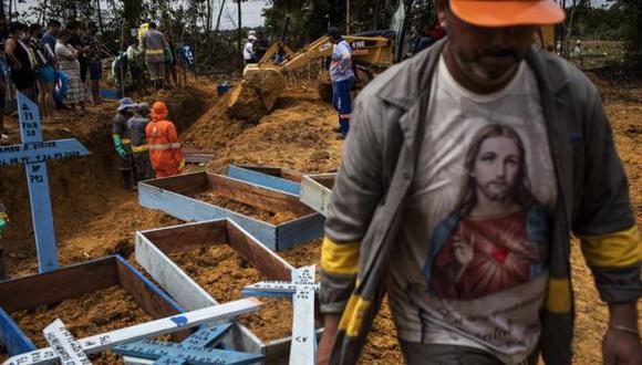En Manaos los fallecidos por coronavirus están siendo enterrados en fosas comunes. (Foto: EFE/ Raphael Alves).