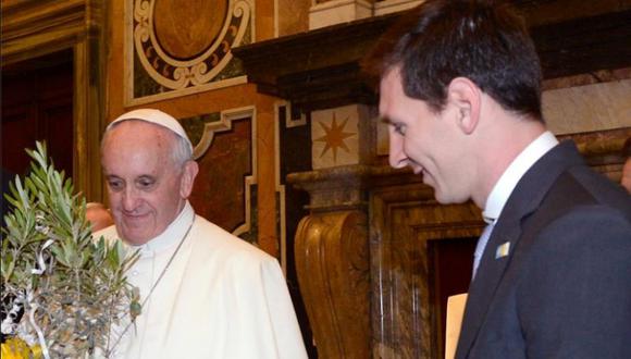 Lionel Messi conoció personalmente al Papa Francisco en 2013. (Foto: Facebook de Lionel Messi)