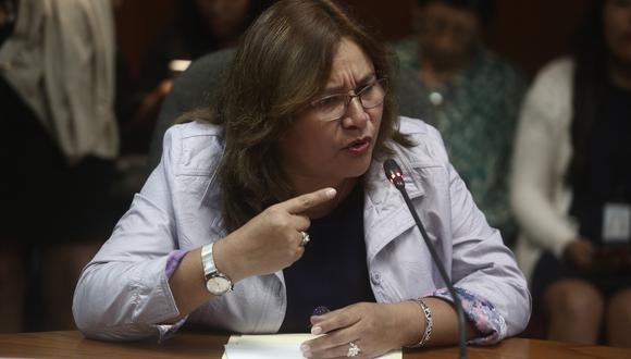Janet Sánchez criticó que el vocero de Fuerza Popular no firmó documento para solicitar ampliación de la agenda del pleno. (FOTO: GEC)