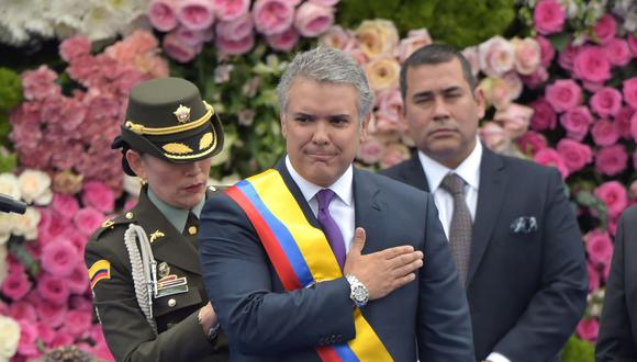 Un 7 de agosto del 2018, Iván Duque jura como presidente de Colombia. (RAÚL ARBOLEDA / AFP).