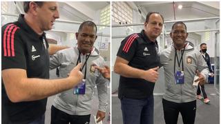 Johnny Vegas y Rogério Ceni, históricos arqueros goleadores, se encontraron en Lima
