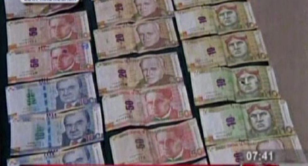 Se encontró mil soles en billetes falsos. (Foto: América Televisión)