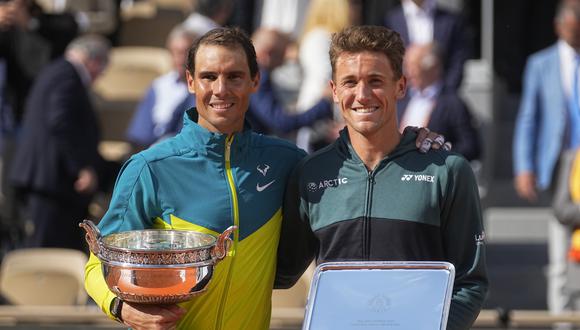 Casper Ruud cayó ante Rafael Nadal en la final del Roland Garros. (Foto: AP)