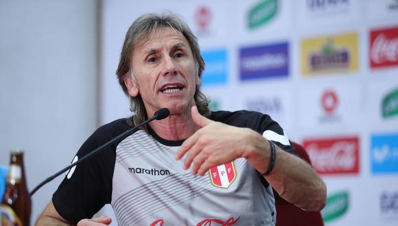 Gareca ofreció conferencia de prensa en la que dio a conocer la lista de convocados para los amistosos frente a Paraguay y El Salvador. (Foto: FPF)