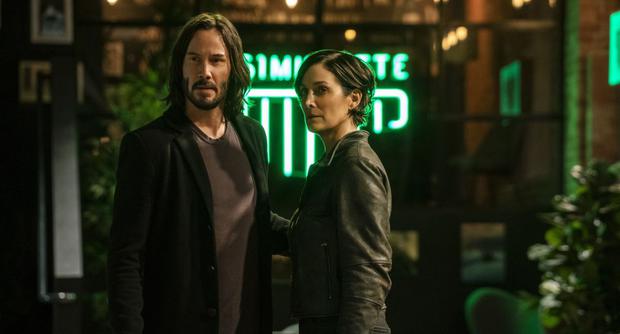 Keanu Reeves and Carrie-Anne Moss reprise their Neo and Trinity characters in "The Matrix Resurrections" which opens this December 23rd.  (Photo: Warner Bros. Pictures)