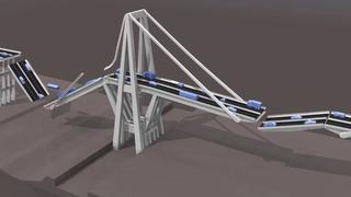 La impactante recreación en 3D del derrumbe del puente de Génova | VIDEO