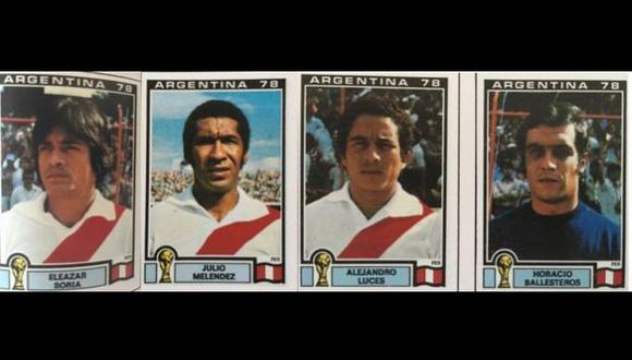 Estos son cuatro de los jugadores peruanos que salieron en el Panini de Argentina 78. (Panini).