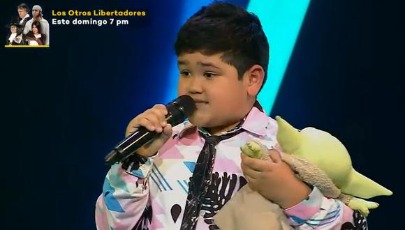 Ezio Pereira, de 8 años, participante de La Voz kids entró en pánico en la última edición del programa. (Foto: Captura de TV)