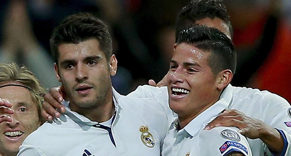 Real Madrid tuvo en James Rodríguez y Morata a dos piezas importantes de recambio. (Foto: Getty Images)