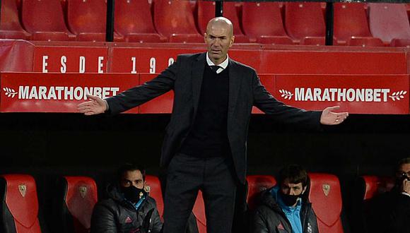 Zinedine Zidane valoró la victoria de Real Madrid ante el Eibar y no habla de la mano de Ramos. (Foto: AFP)