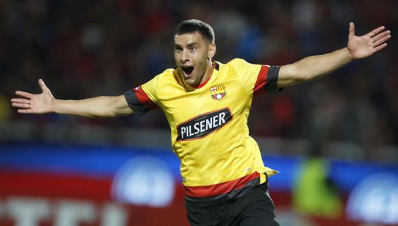 Leandro Martínez convirtió el 1-0 en el duelo frente a Cerro Porteño por Copa Libertadores | Foto: AP