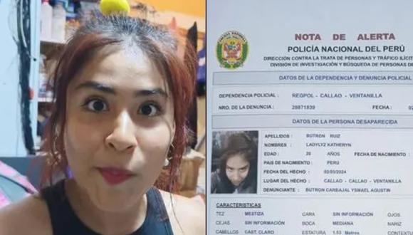 Ladyliz Butrón Ruiz fue reportada como desaparecida desde el último sábado 2 de marzo. (Foto: RPP)