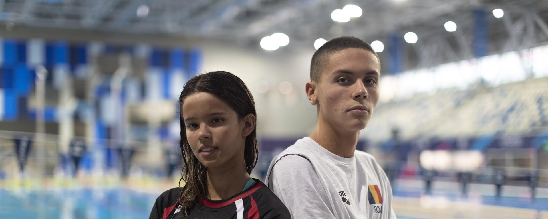 El “nuevo Phelps” tiene 17 años, está en Lima, y así fue su encuentro con nuestra campeona Alexia Sotomayor 