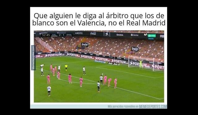 Los mejores memes de la paliza que Real Madrid sufrió ante Valencia. (Memedeportes)