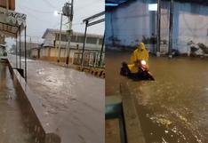 Piura: fuertes lluvias en el distrito de Chulucanas causaron aniegos en las calles