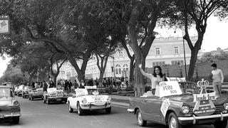 El día de la caravana de candidatas a Miss Perú en la avenida Arequipa