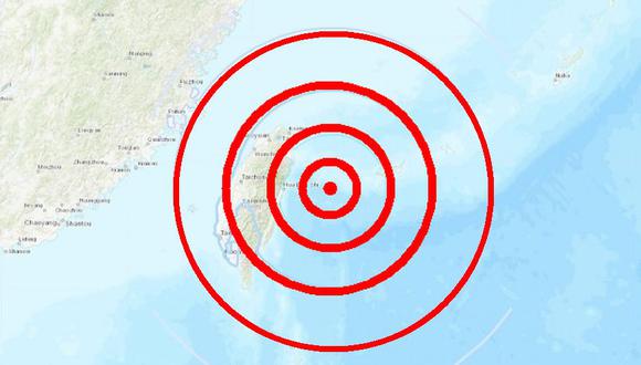 Sismo de magnitud 5,7 sacudió la costa oriental de Taiwán. (Captura)