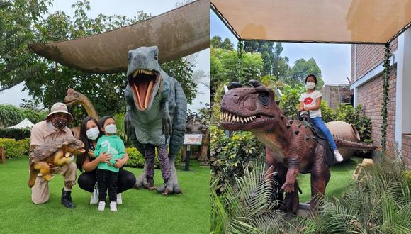 Dinoword espera a sus visitantes con grandes dinosaurios mecatrónicos a los cuales podrán subirse grandes y chicos. (Difusión)