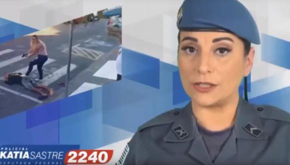 Brasil: Justicia electoral suspende video donde candidata dispara a un ladrón (Captura de YouTube/Meu Jornal)