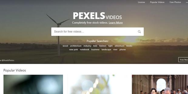 Esta es la portada de Pexels Video, uno de los sitios más usados para descargar videos gratis online en Internet.