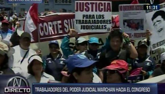 Centro de Lima: Protestas restringen tránsito vehicular
