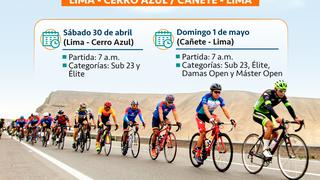 Se organiza la XII Clásica Ciclística que se recorrerá desde Lima hasta el Cerro Azul 