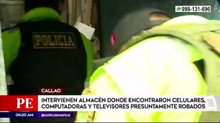 Callao: policía interviene almacén con celulares, tablets, televisores y computadoras presuntamente robados